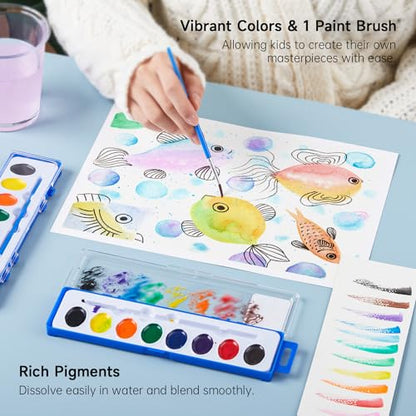 40 Pack Watercolor Paint Set (40 Count)
