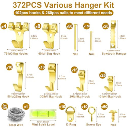 372 PCS Picture Hanging Kit (372 Count)
