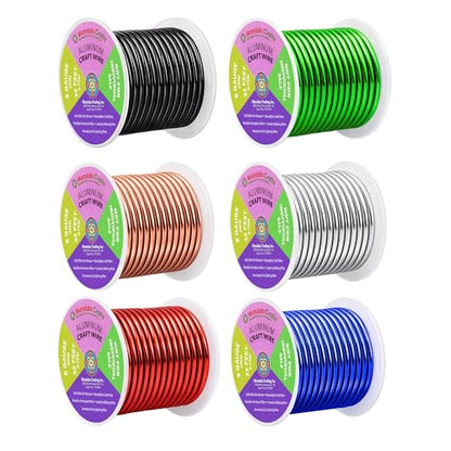 8 GA Black Red Green Assorted Anodized Aluminum Craft Wire