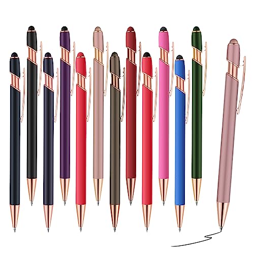 12 PCS 2 in 1 Stylus Ballpoint Pen with Stylus Tip