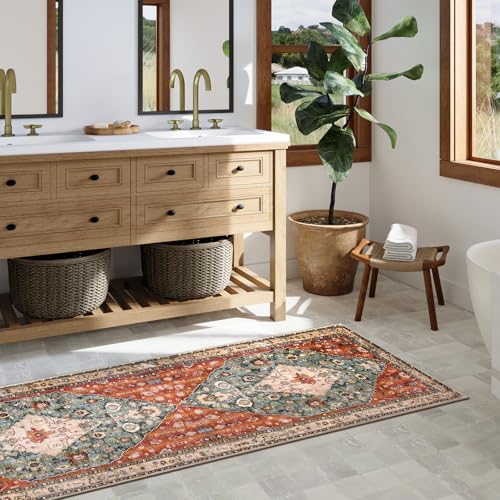 Felice Boho Tribal 2x6 Washable Runners for Hallways Non Slip (12 Sq Ft)