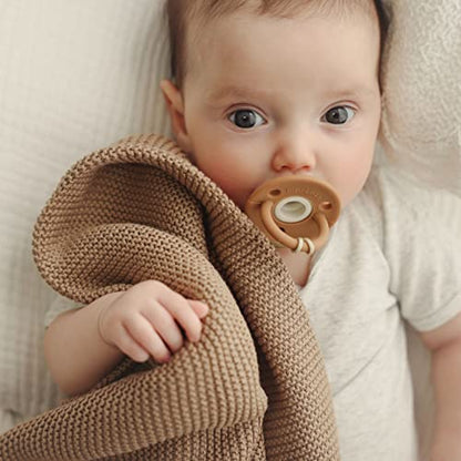 100% Organic Cotton Heritage Knit Textured Baby Blanket