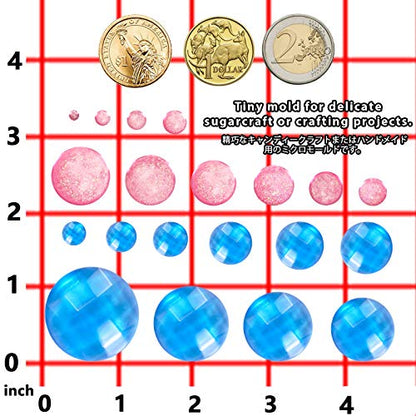 Mini Dome Cabochon Gemstone Pastry Silicone Mold for Cake Decoration