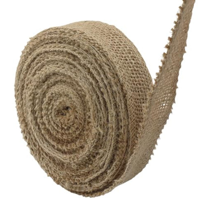 1" Wide Natural Burlap Fabric Roll