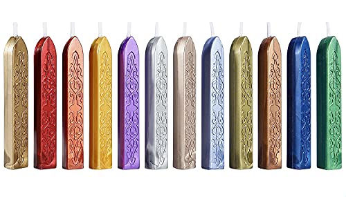 12Pcs Sealing Wax Sticks for Wax Seal Stamp (12 Count)