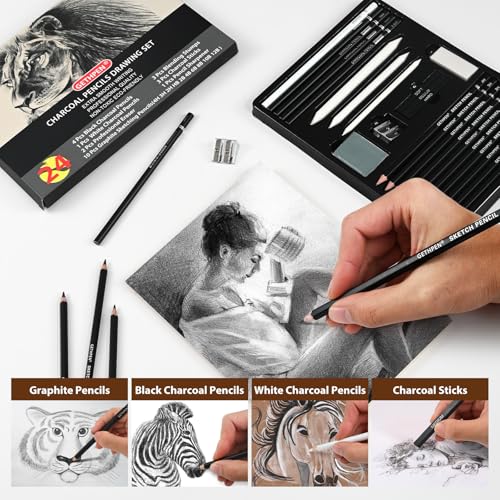 Drawing Sketching Pencil Set (24 Count)