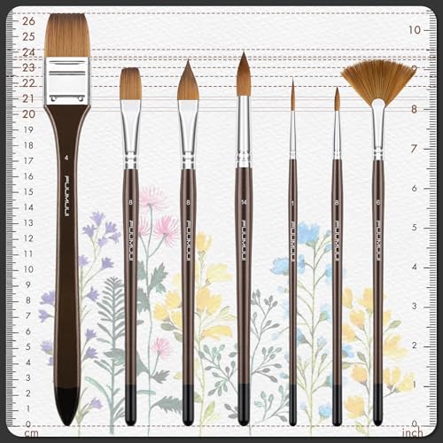 Sable Watercolor Brushes Professional (7 Count)