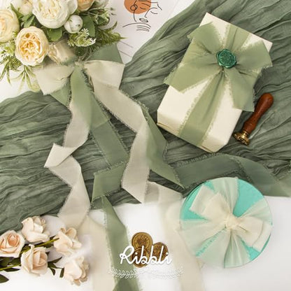 Fall Ribbon 1.5 inch x 30 Yard Handmade Silk (90 Foot)