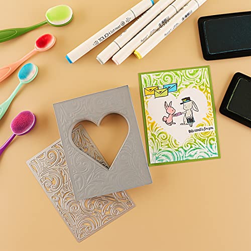 4 Pcs Heart Cut Stamping Foam Grey Moldable Foam Stamps Plastic Dry Foam Stamp Pad Cut and Dry Foam Stamping Foam Block for Sculpture (4 Count)