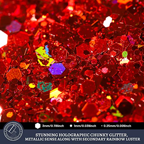 Red Glitter 160g (5.64 Ounce)