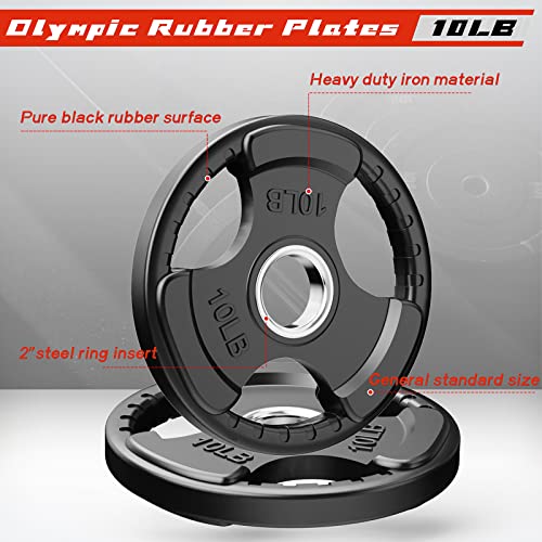 Olympic Rubber Grip Weight Plates (2 Count)