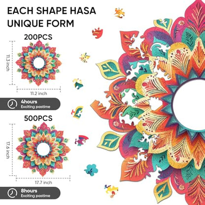 Mandala Wooden Puzzle (500 Count)