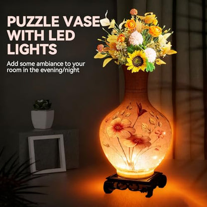3D Puzzle Vase for Adults with 164 Plastic Pieces