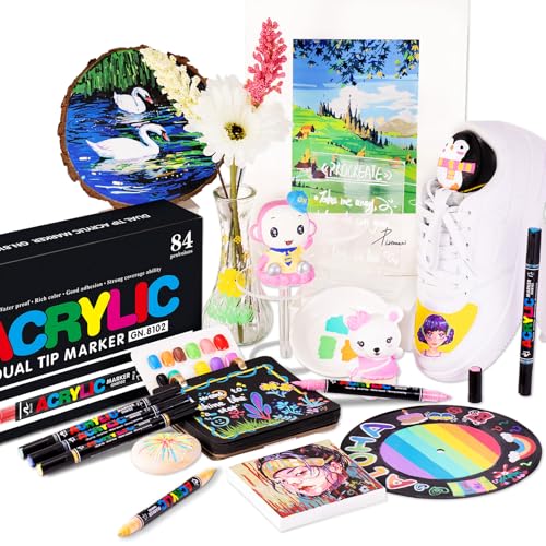 120 Colors Acrylic Paint Markers (168 Count)