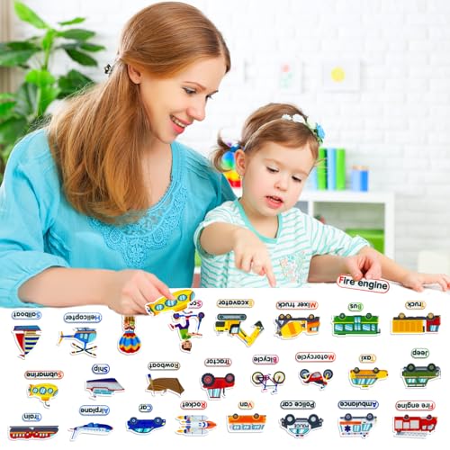 Felt Transportation Vehicles Learning Pieces (48 Count)