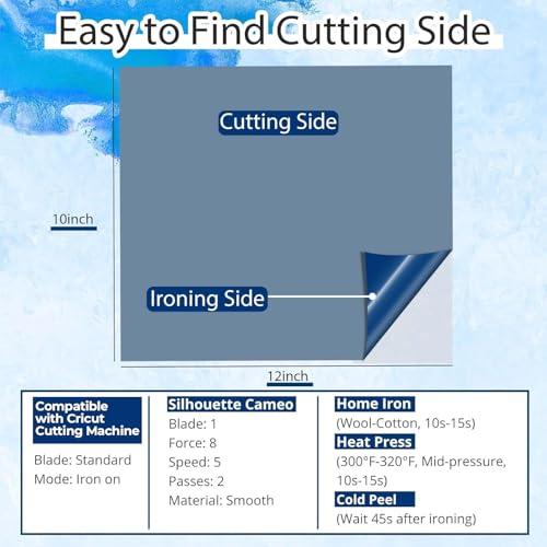 Heat Transfer Vinyl Blue HTV Vinyl