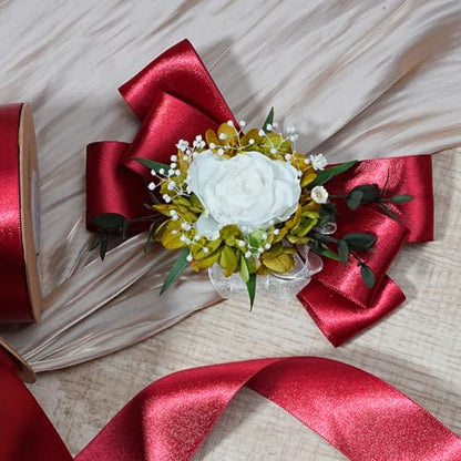 Burgundy Satin Ribbon 1.5 inch x 50 Yards