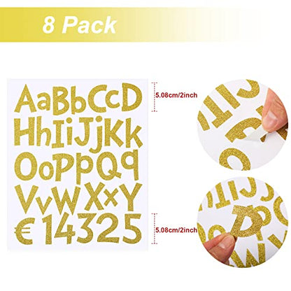 544 Pcs 16 Sheets Large Alphabet Stickers 2 Inch (544 Count)