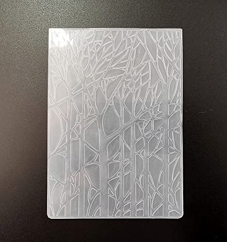 Merry Christmas Forest Tree Plastic Embossing Folders for Card Making Scrapbooking and Other Paper Crafts