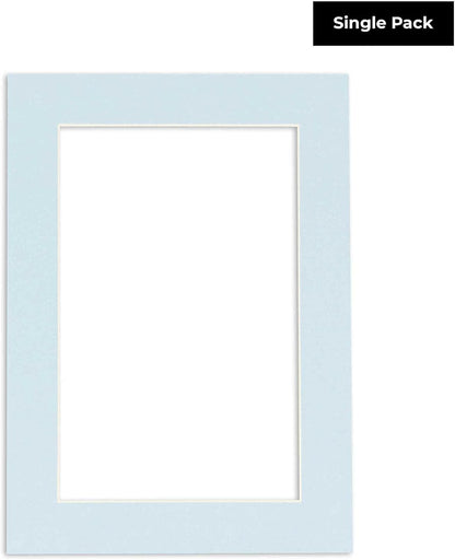 5x7 Mat for 8.5x11 Frame - Precut Mat Board Acid-Free Show Kit with Backing Board, and Clear Bags Baby Blue 5x7 Photo Matte Made to Fit a 8.5x11 Picture Frame Matboard for Framing, Pack of 1 Mat