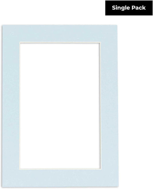 5x7 Mat for 8.5x11 Frame - Precut Mat Board Acid-Free Show Kit with Backing Board, and Clear Bags Baby Blue 5x7 Photo Matte Made to Fit a 8.5x11 Picture Frame Matboard for Framing, Pack of 1 Mat