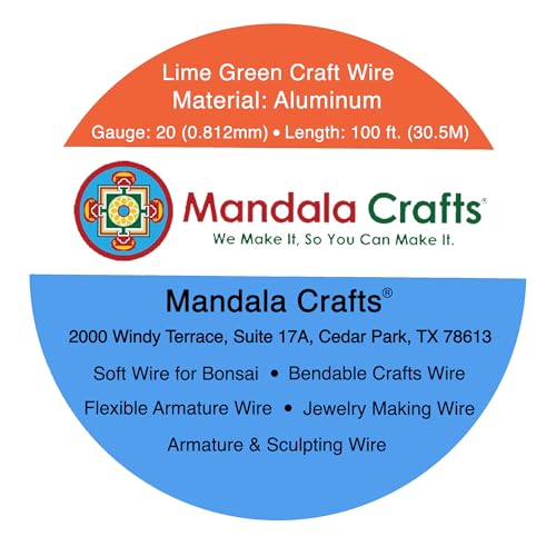 20 Gauge Lime Green Anodized Aluminum Craft Wire (100 Foot)
