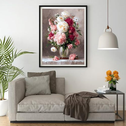 14 ct Counted Cross Stitch Kits for Adults Flowers Cross Stitch Patterns Stamped Printed Cross Stitch Kits