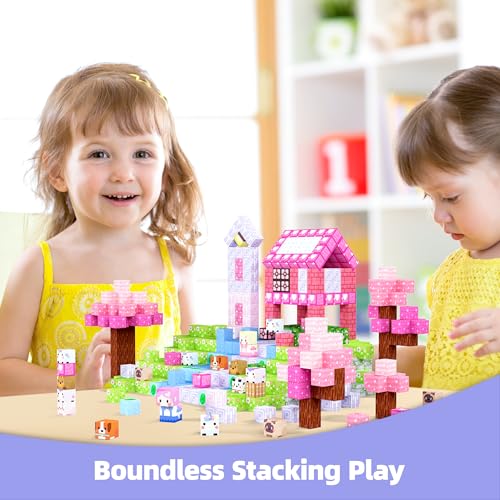 200PCS Magnetic Blocks Kid Building Toys for 3+ Years Old Girls (200 Count)
