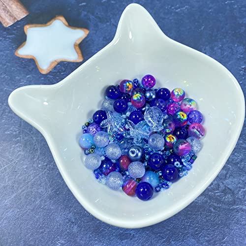 Assorted Glass Resin Beads Multi Size Colors Smooth Cracked Gravel Millet Spacer Beads for Bracelets Necklace Earring DIY Jewelry Making Craft
