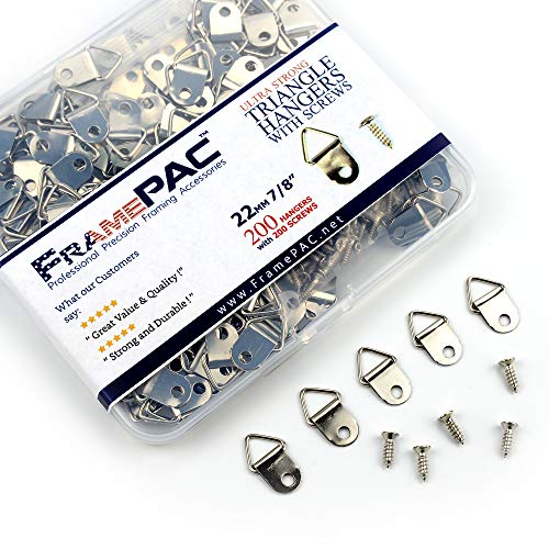 200 Pack Picture Hangers with Screws (200 Count)