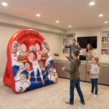6FT Inflatable Football Target Toss Game for Events & Parties