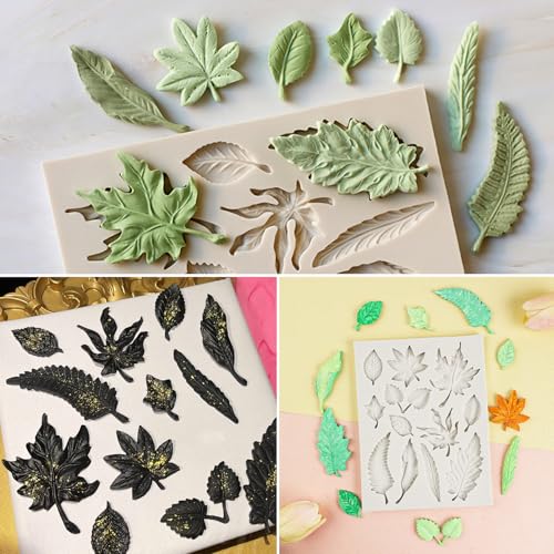 2PCS Leaf Silicone Molds (2 Count)