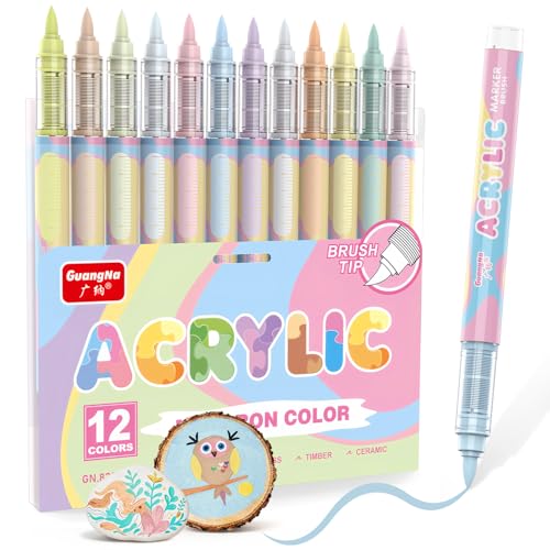 12 Macaron Acrylic Paint Markers (12 Count)