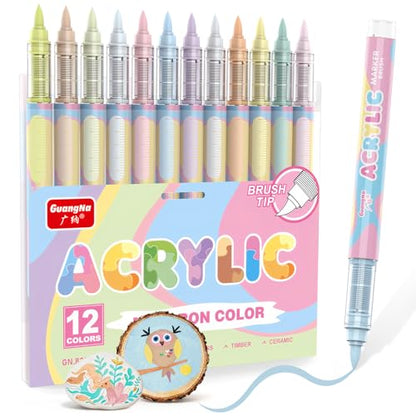 12 Macaron Acrylic Paint Markers (12 Count)
