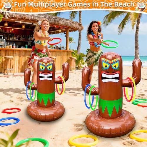 27" Inflatable Luau Tiki Pool Toss Games