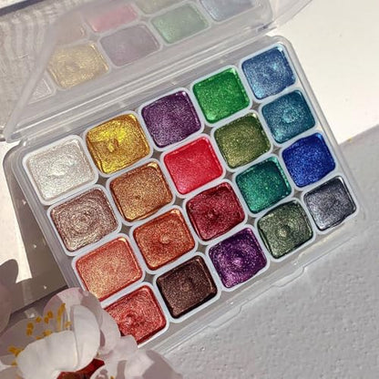 Metallic Glitter Watercolors