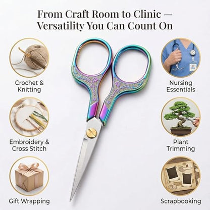 Rainbow Iridescent Scissors for Lace Wigs (2 Count)