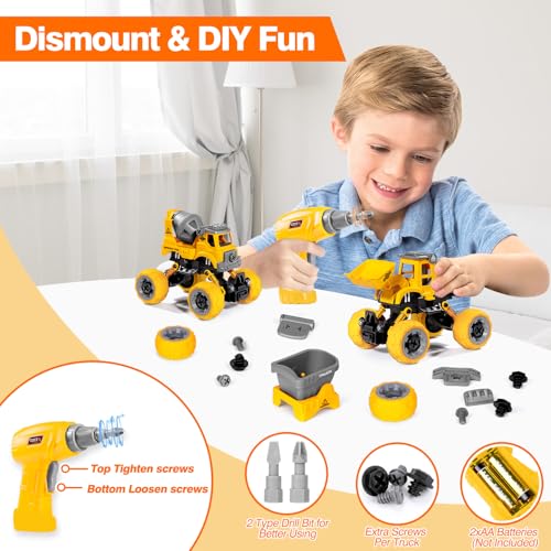 Take Apart Construction Toys for 4 Year Old Boys Gifts Toys Age 4 (4 Count)