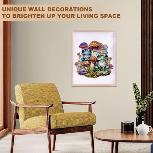 Mushroom Frog Puzzles Adults Gifts for Women Men Wooden 275 Pieces 13.4 x 12.8in