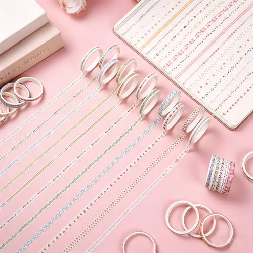 30 Rolls Neutral Washi Tape Set (30 Count)