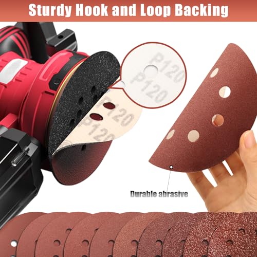 150 PCS 180 Grit 5 Inch Sanding Discs Hook and Loop Sandpaper (150 Count)