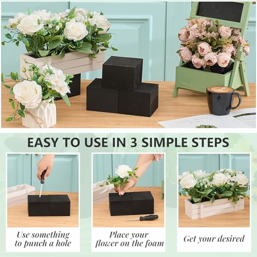 8 Pcs Reusable Floral Foam Blocks Water Weather Resistant Dry Floral Foam for Artificial Flower Arrangements Outdoor Flower Boxes Outside Hanging Planters Wedding Home Decor