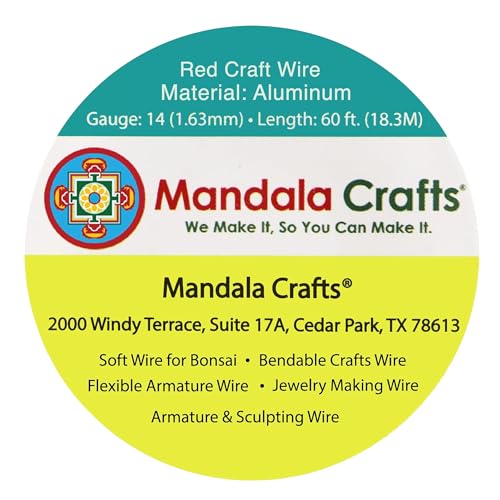 14 Gauge Red Anodized Aluminum Craft Wire