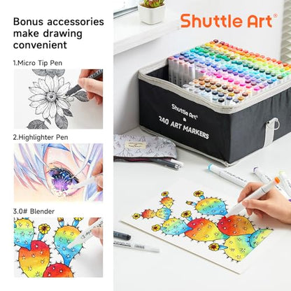 240 Colors Alcohol Markers (240 Count)