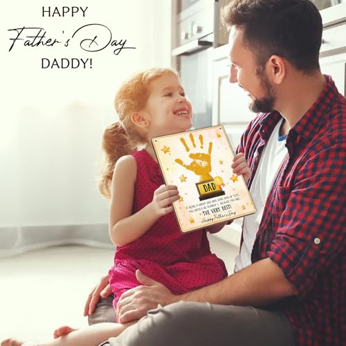 World's Best Dad Trophy from Baby Handprint Keepsake