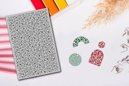 Swirls Polymer Clay Texture Mat for Earrings Jewelry Making
