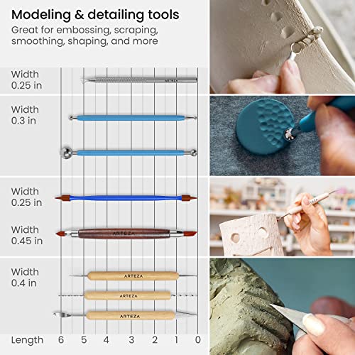 Pottery and Sculpting Tools (22 Count)