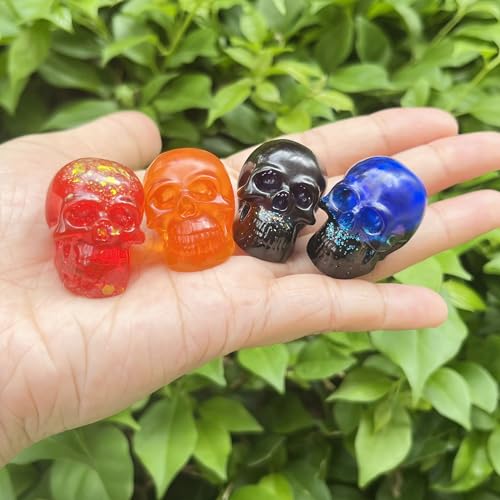4Pcs Skull Resin Molds with 2Pcs Pumpkin Silicone Mold (6 Count)