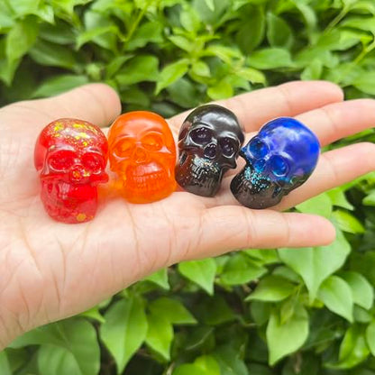 4Pcs Skull Resin Molds with 2Pcs Pumpkin Silicone Mold (6 Count)