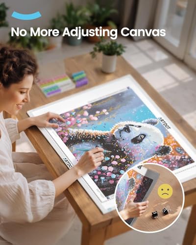 A1 Large LED Light Pad for Diamond Painting AC Powered Light Board Kit Adjustable Brightness Light Box Drawing for 5D Diamond Painting Kits